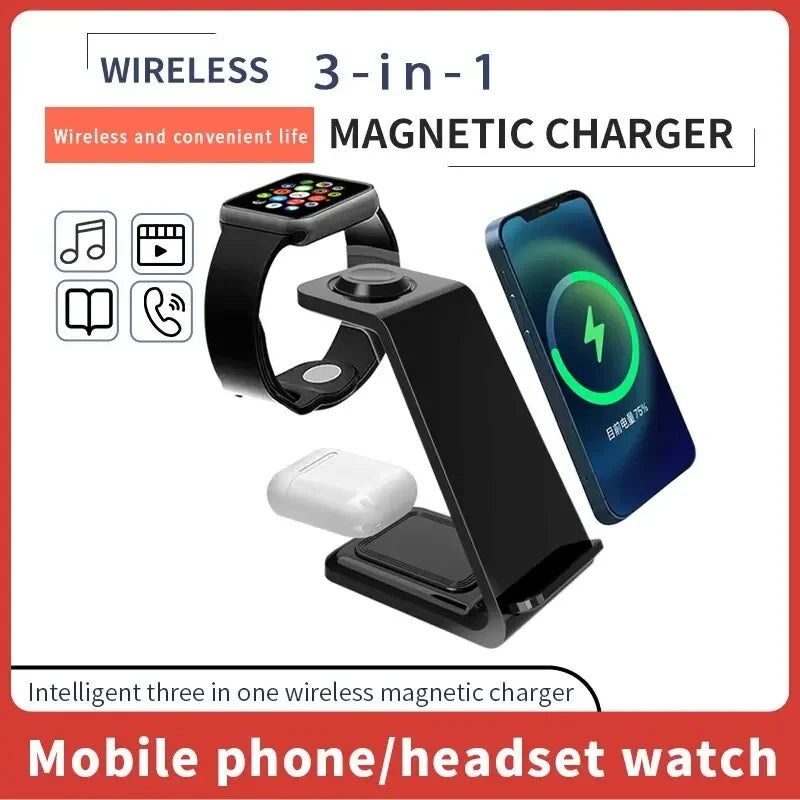 3-in-1 Wireless Charging Dock for iPhone & Apple Devices