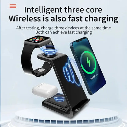 3-in-1 Wireless Charging Dock for iPhone & Apple Devices